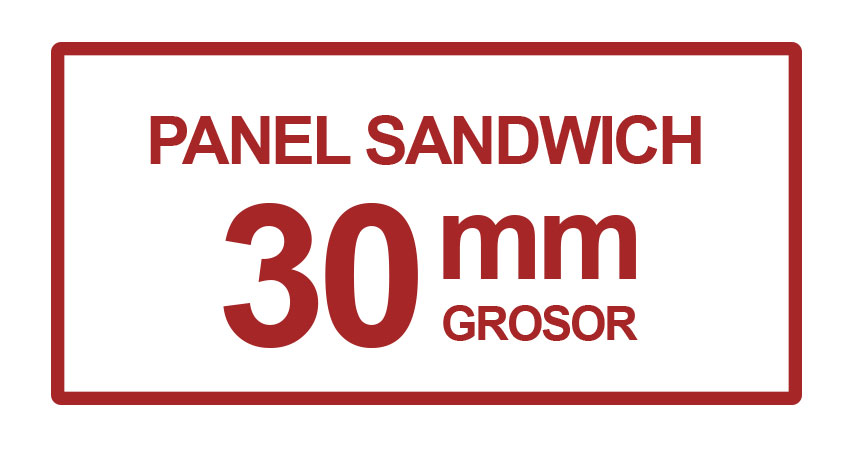 panel sandwich 30mm grosor