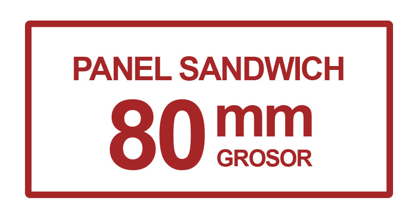 panel sandwich 80mm grosor