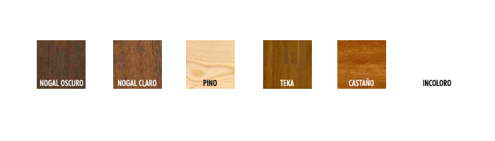 colores para tratamiento de madera de exterior